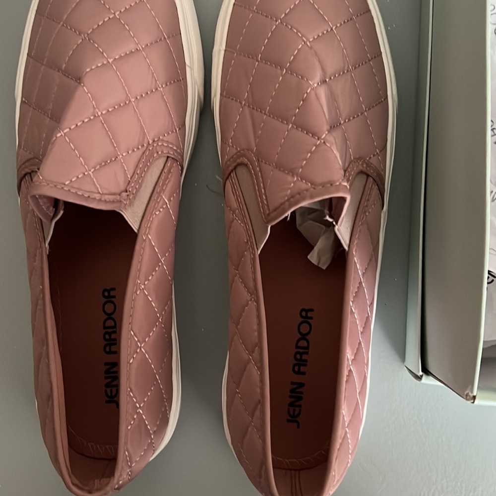 New in box, Sz 10, pink slip on sneakers